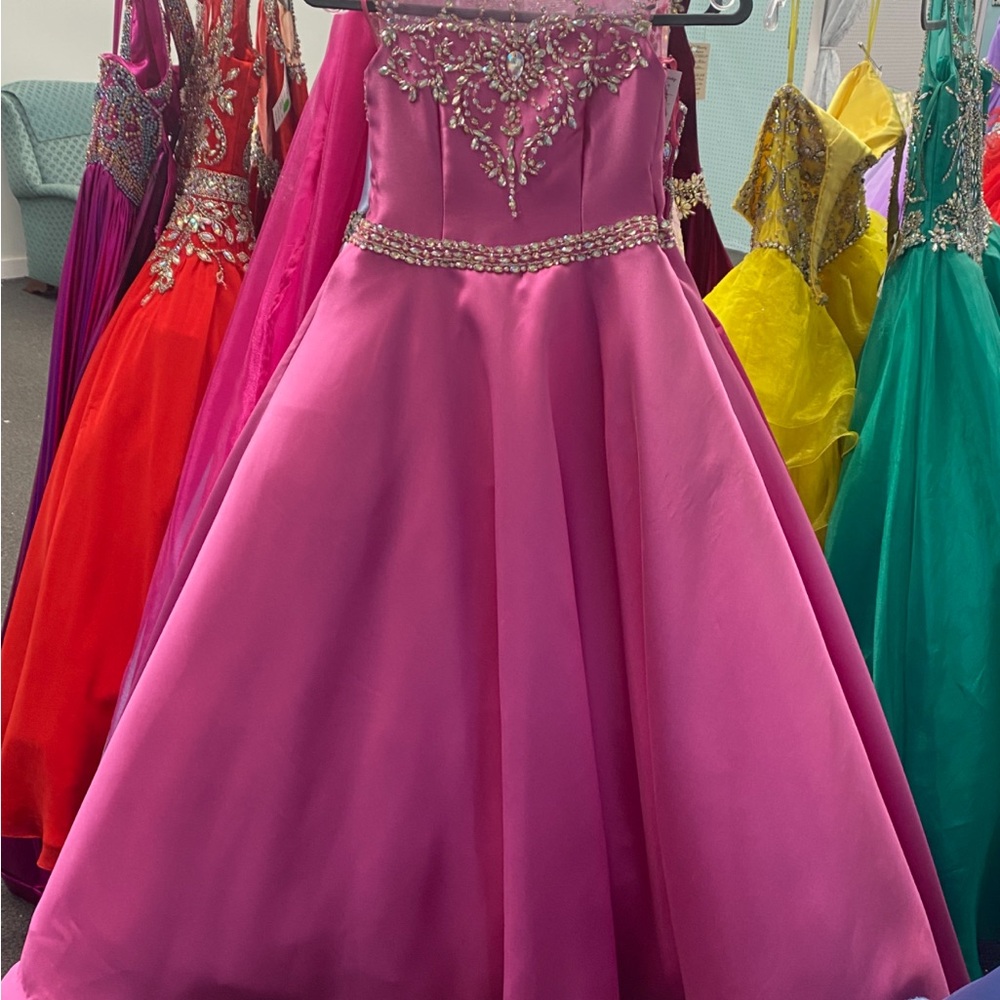 Charming Fuchsia Kids Formal Dress